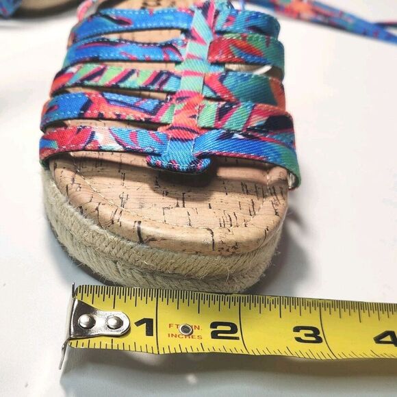 Circus Sam Edelman NWT Tropical Ankle Wrap Sandals Sz 8 Espadrille Style - Picture 6 of 14